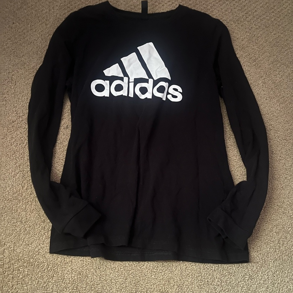 Adidas Black Crew Neck Long Sleeve